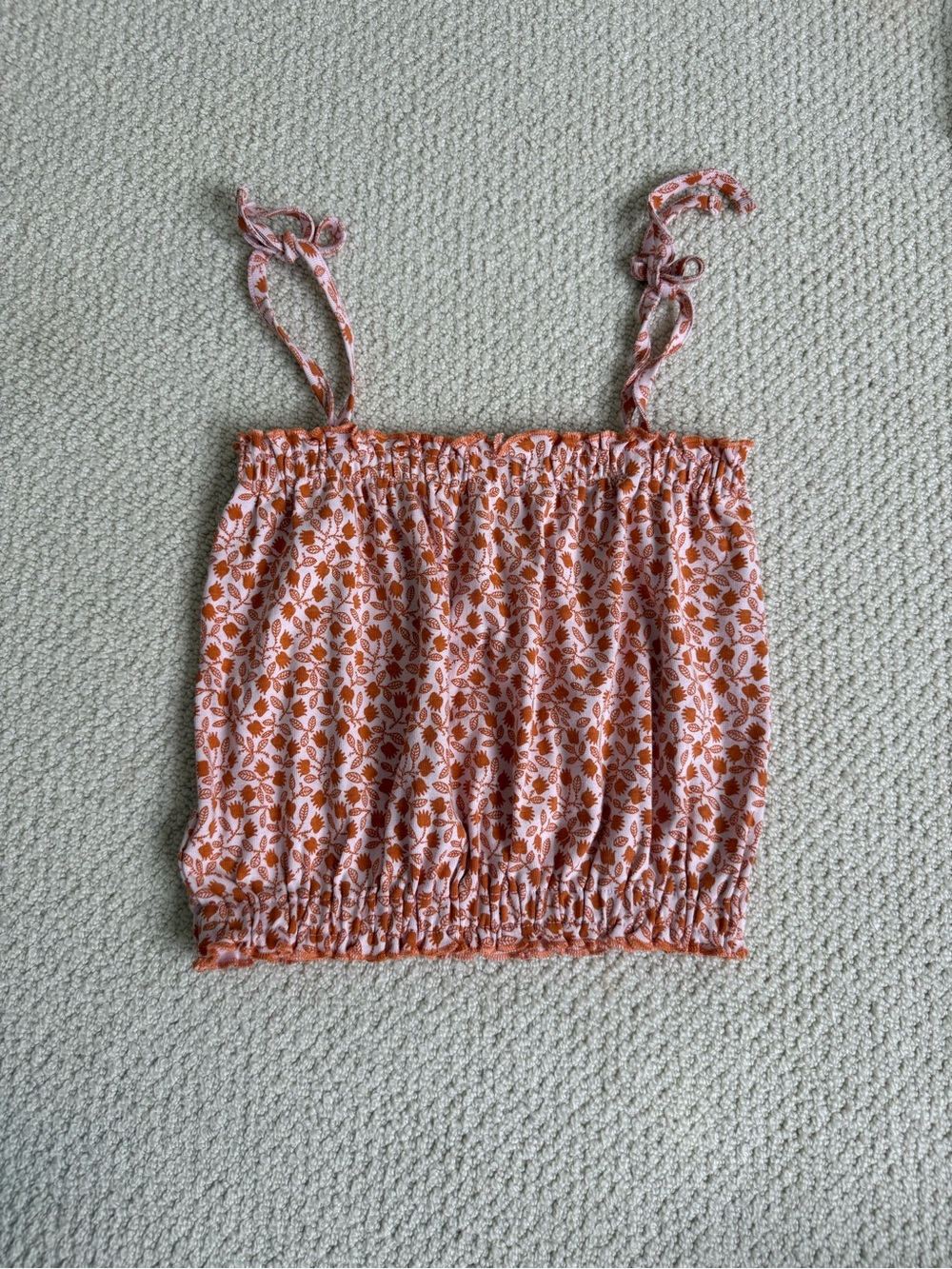 Misha and Puff Pink Floral Smocked Tank Top